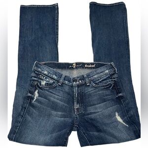 7 For All Mankind Dark Blue Bootcut Jeans